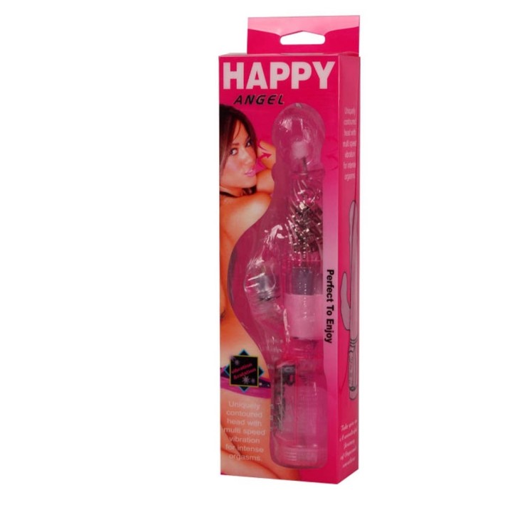 Vibrator Cu Rabbit Happy Angel, Roz, 23 Cm 5