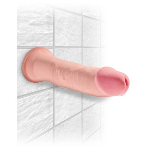 Pipedream - King Cock, Dildo Clasic Cu Ventuza King Cock Triple Density, Natural, 22.5 Cm, pasiune.ro