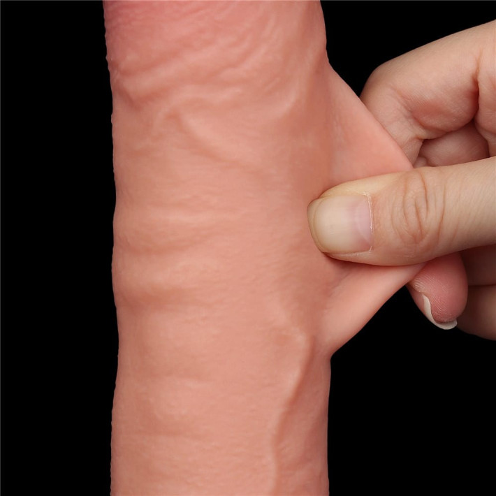 Dildo Realistic Sliding Skin Dual Layer, Natural, 24 Cm 12
