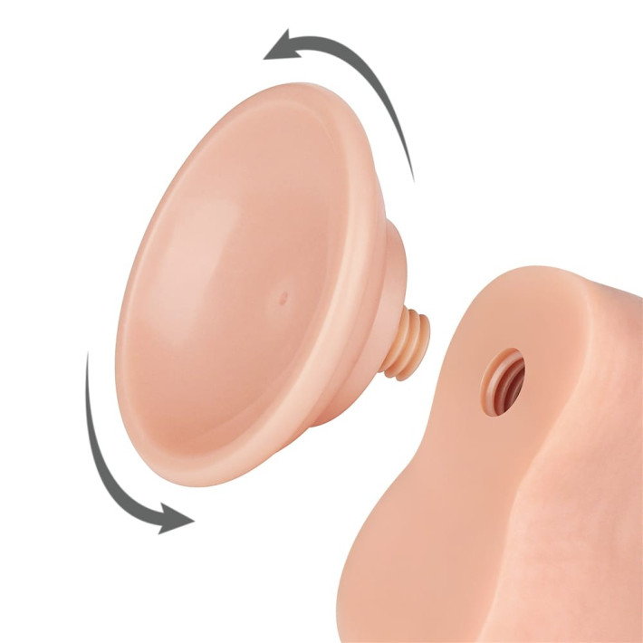 Dildo Realistic Sliding Skin Dual Layer I, Natural, 20 Cm 2