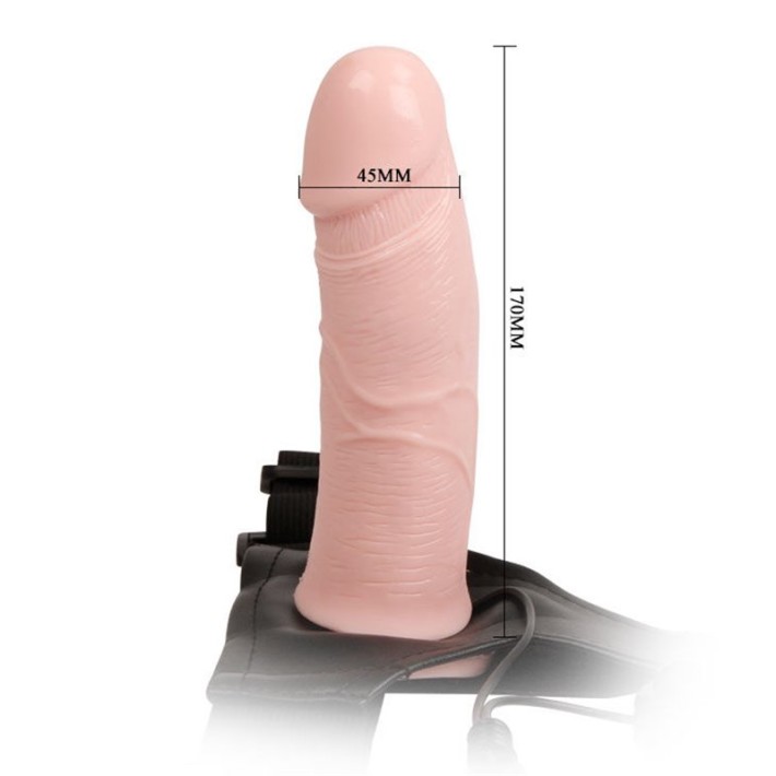 Strap On Cu Vibratii Perfect For Men, Natural, 16.5 Cm 4