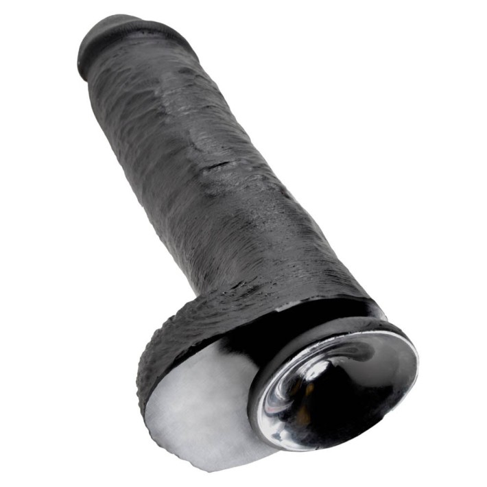 Dildo Clasic Cu Ventuza King Cock, Negru, 28 Cm 3