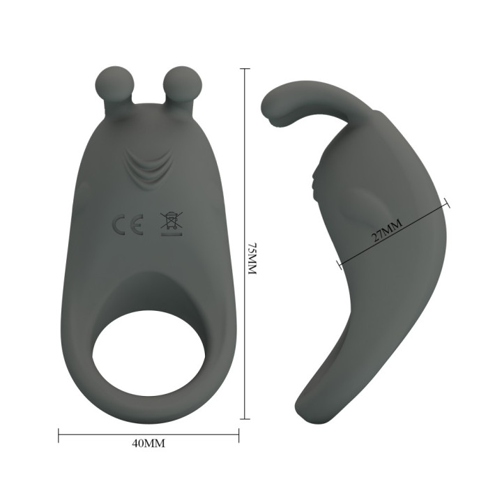 Inel Penis Cu Vibratii Master Ring I, Cenusiu 7
