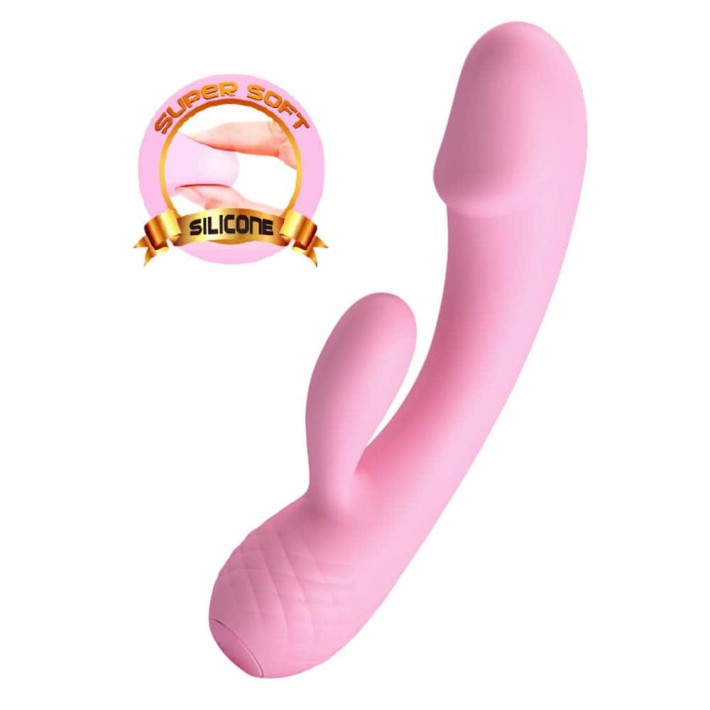 Vibrator Rabbit Ron, Roz Pudrat, 17.5 Cm 5