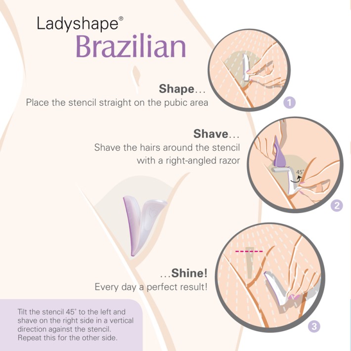 Sablon Linie Pentru Ras Zona Intima In Stil Brazilian 3