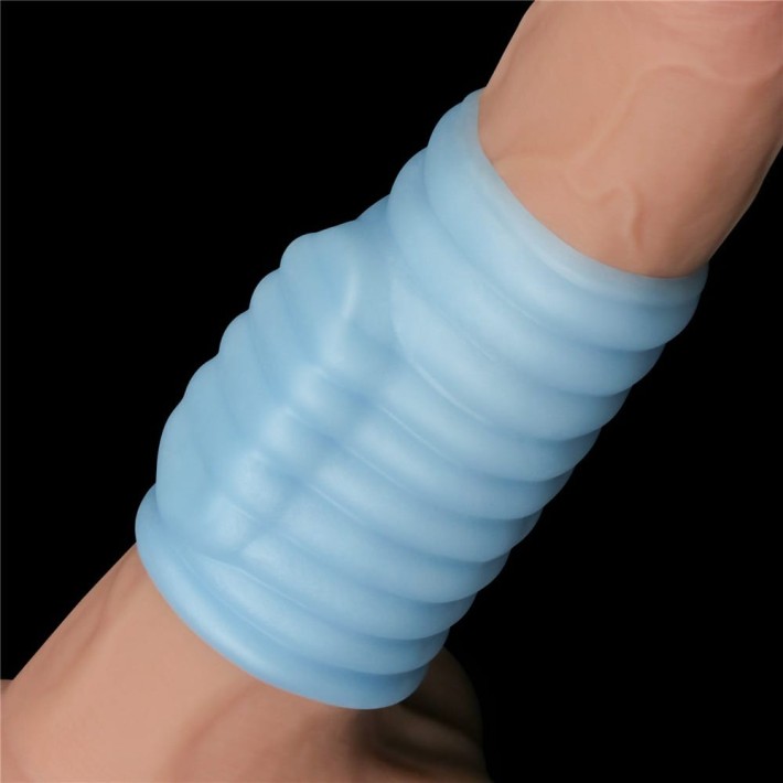 Inel / Manson Penis Cu Vibratii Wave Knights, Albastru 7