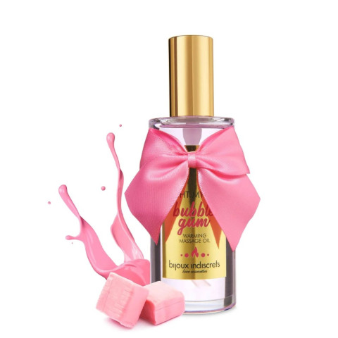 ou, Ulei De Masaj Cu Efect De Caldura Bijoux Indiscrets Aroma Bubble Gum 100 Ml, pasiune.ro