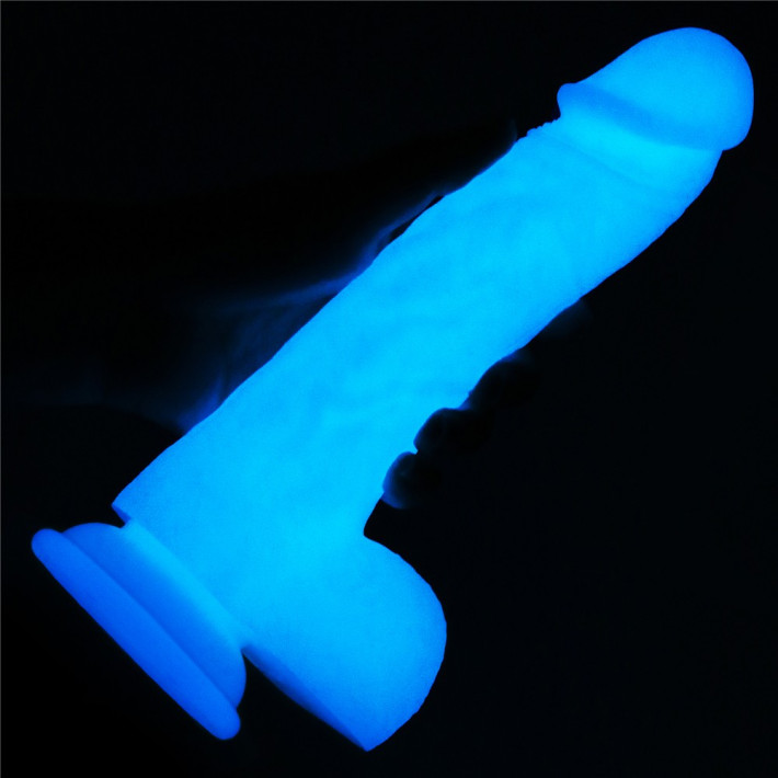 Dildo Fantezie Fosforescent Lumino Play, Alb, 20 Cm 12
