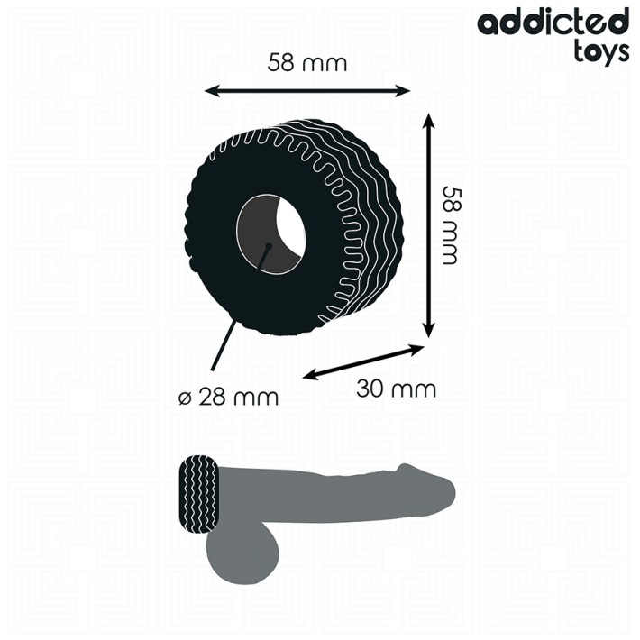 Inel Penis Extra Gros Addicted Toys 4