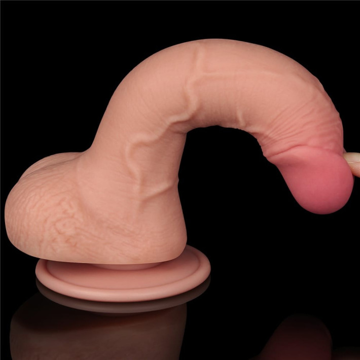 Dildo Realistic Sliding Skin Dual Layer I, Natural, 19 Cm 3