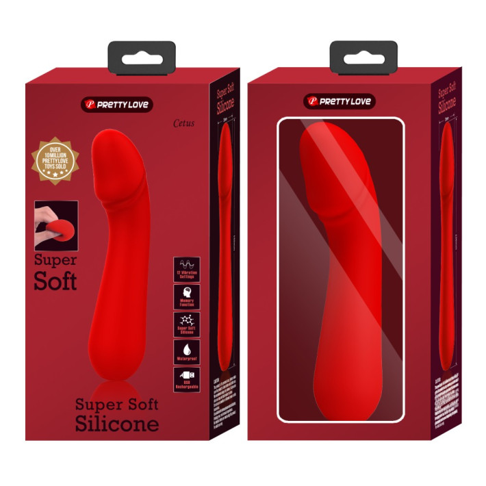 Vibrator Punctul G Cetus, Rosu, 15 Cm 5