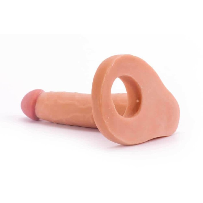 Strap On Anal The Ultra Soft Double, Natural, 15 Cm 2