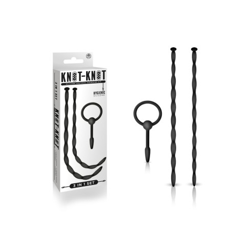 silicone, Set Dilatatoare Uretrale Knot-knot Silicone Urethral Sounding Kit Ii, Negru, pasiune.ro