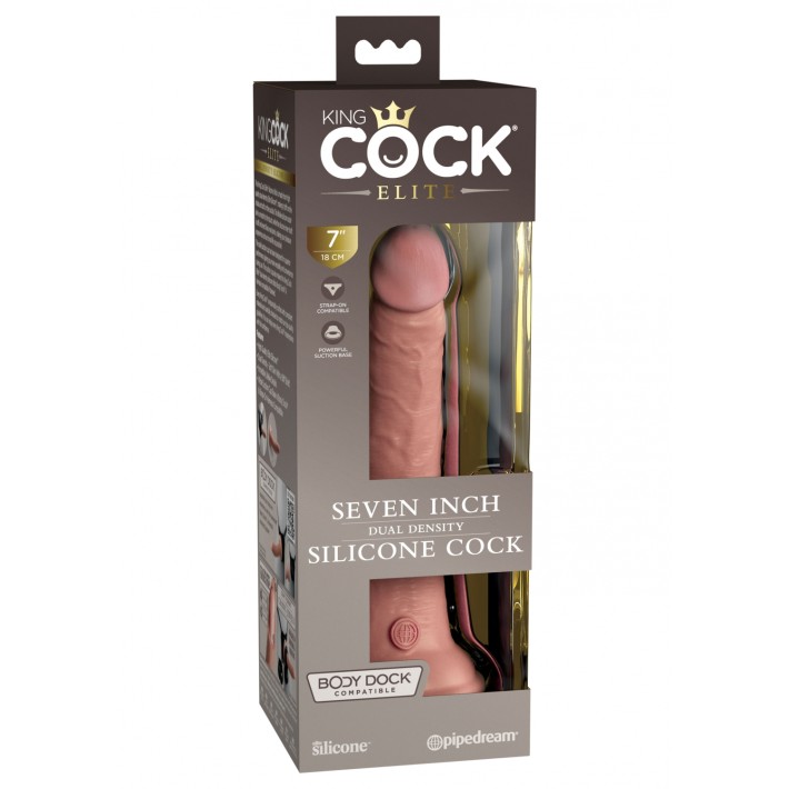 Dildo Clasic Cu Ventuza Dual Density Silicone Cock, Natural, 17.5 Cm 5