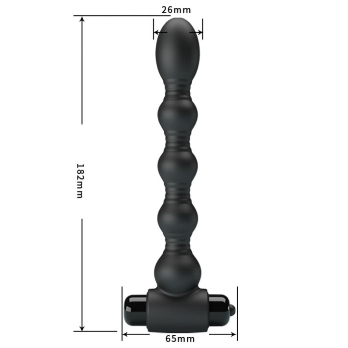 Vibrator Anal Lynn, Negru, 18 Cm 4