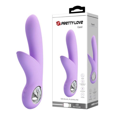 oua, Vibrator Rabbit Carol, Lila, 19 Cm, pasiune.ro
