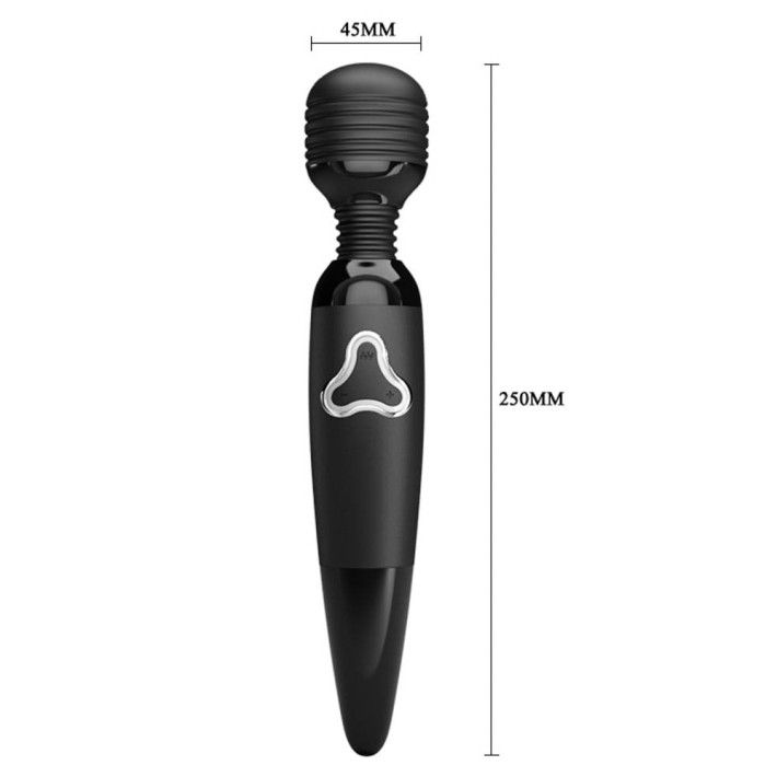 Vibrator Bagheta Body Wand, Negru, 25 Cm 3