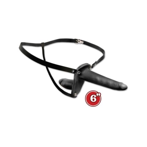 Pipedream - Fetish Fantasy Series, Strap-on Dublu Penetrix, Negru, 15 Cm, pasiune.ro