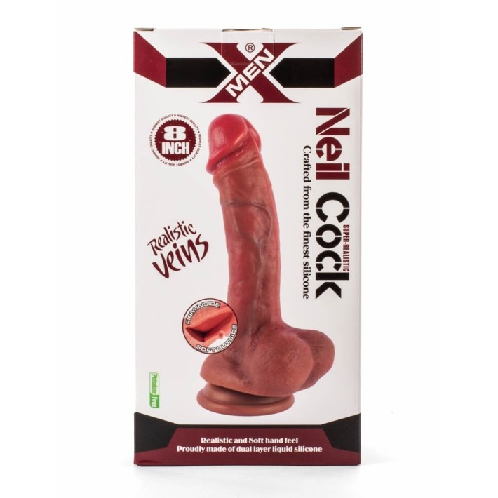 Dildo Ultra Realistic Cu Ventuza Neil, Natural, 20 Cm 7