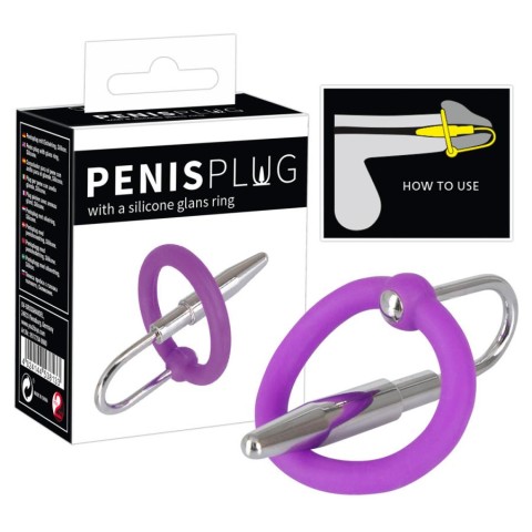 Accesorii sexuale, Penis Plug + Silicone Glans Ring, pasiune.ro