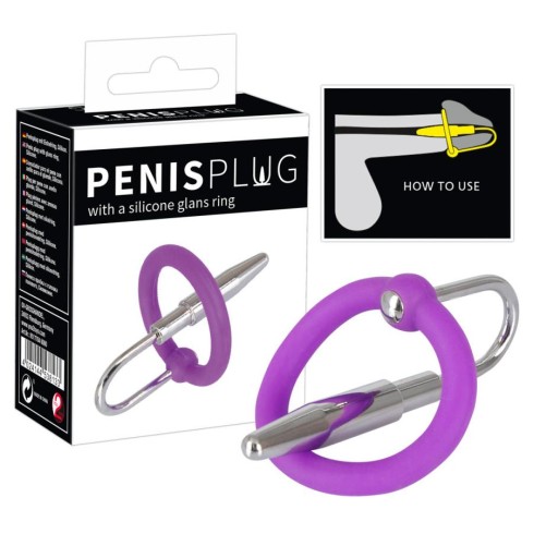 silicone, Penis Plug + Silicone Glans Ring, pasiune.ro