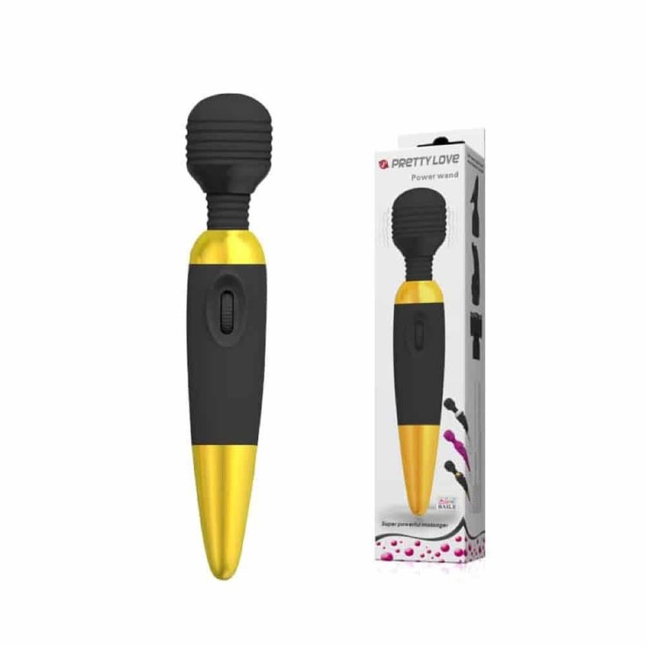 Vibrator Bagheta Power Wand, Auriu 7