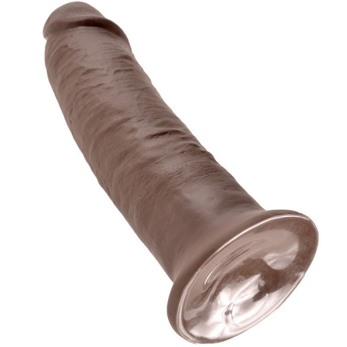 Dildo Clasic Cu Ventuza King Cock, Brun, 25 Cm 2