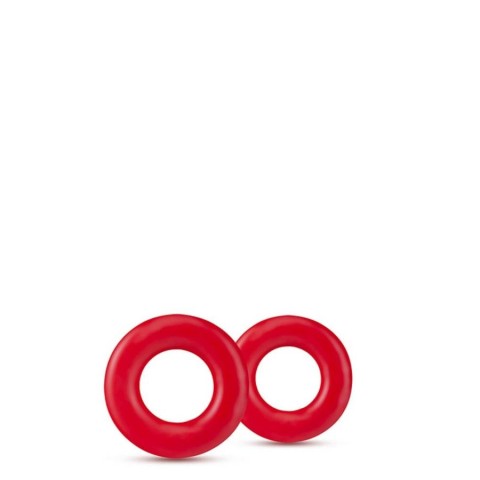 rosu, Set 2 Inele Penis Stay Hard Donut Rings, Rosu, pasiune.ro