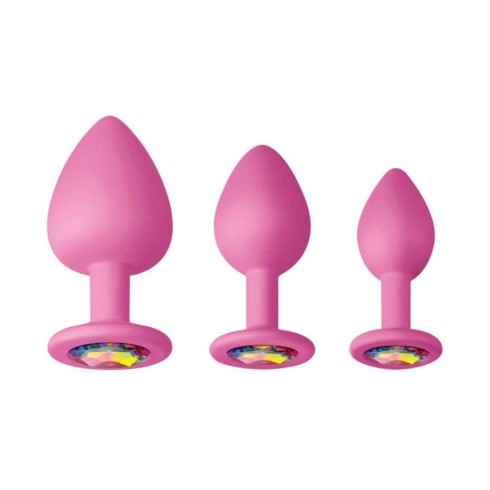 dop, Set 3 Dopuri Anale Glams - Spades Trainer Kit, Roz, pasiune.ro