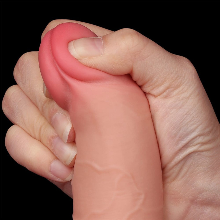 Dildo Realistic Sliding Skin Dual Layer Ii, Natural, 19 Cm 9