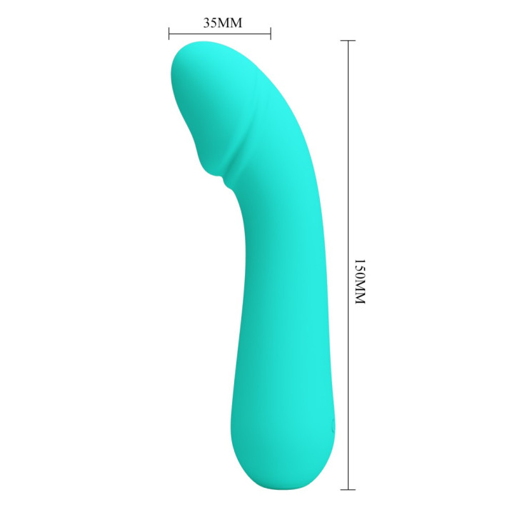 Vibrator Punctul G Cetus, Verde, 15 Cm 10