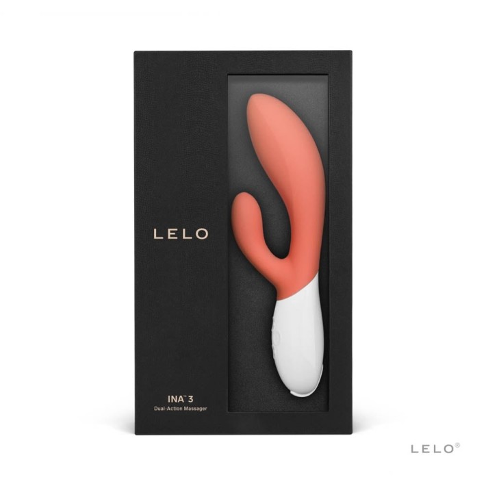 Vibrator Rabbit Ina 3, Coral, 20 Cm 4