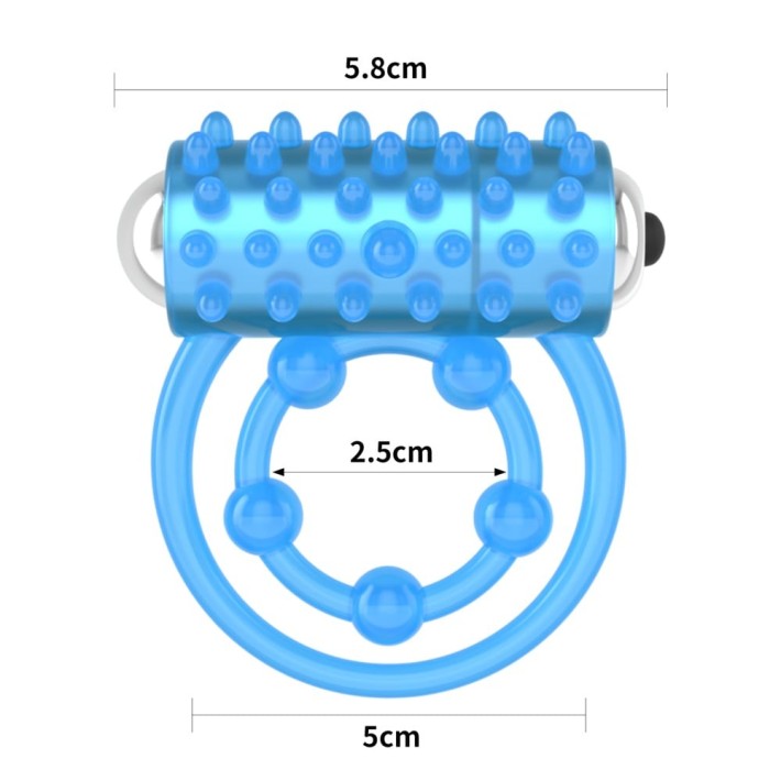 Inel Penis Fosforescent Cu Vibratii Lumino Play Vibrating Penis Ring 2, Albastru 9