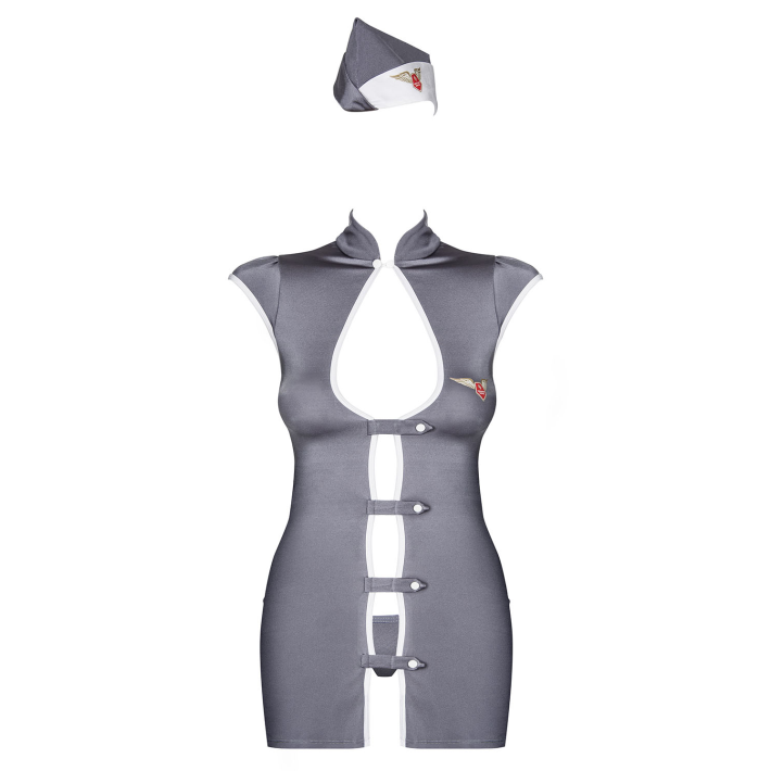 Costum Stewardesa Sexy, Gri, S/m 7