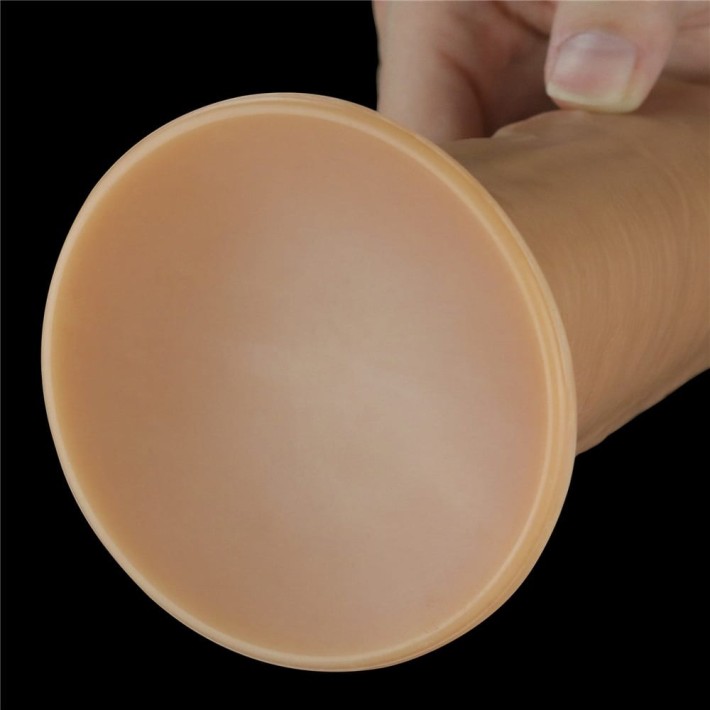 Vibrator Realistic Din Silicon Dublu-stratificat Nature Cock Rotator, Bronz, 25 Cm 5