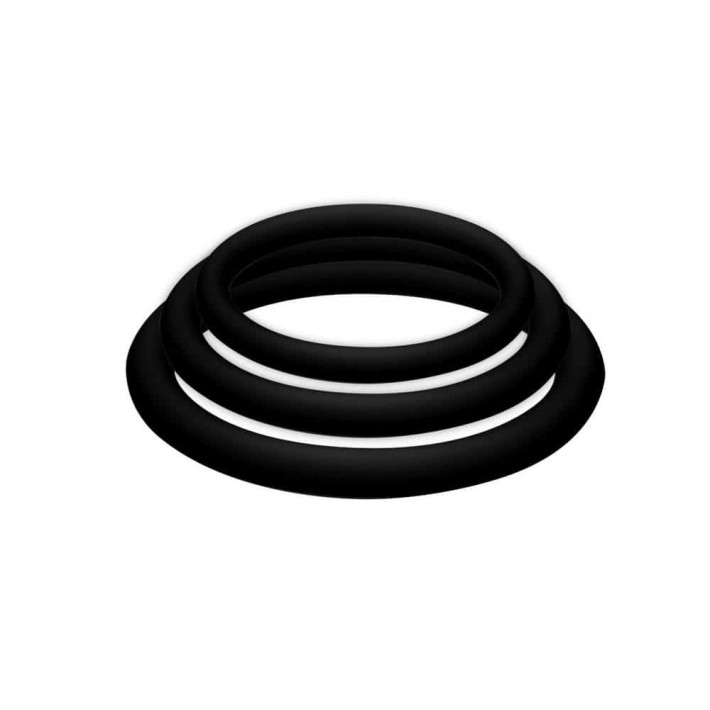 Set 3 Inele Penis Potenzone (s, M, L), Negru 7