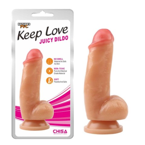 Chisa Novelties, Dildo Clasic Keep Love Juicy, Natural, 18 Cm, pasiune.ro