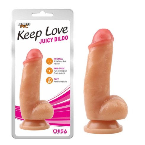 pvc, Dildo Clasic Keep Love Juicy, Natural, 18 Cm, pasiune.ro