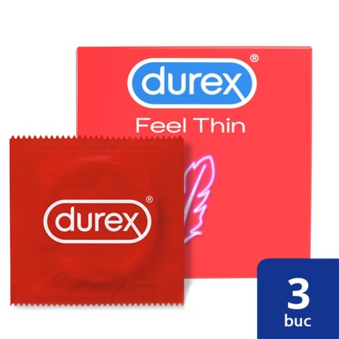Durex, Prezervative Durex Feel Thin 3 Bucati, pasiune.ro