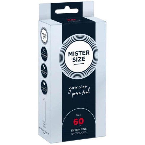 latex, Mister Size 60 Mm Condoms 10 Pieces, pasiune.ro
