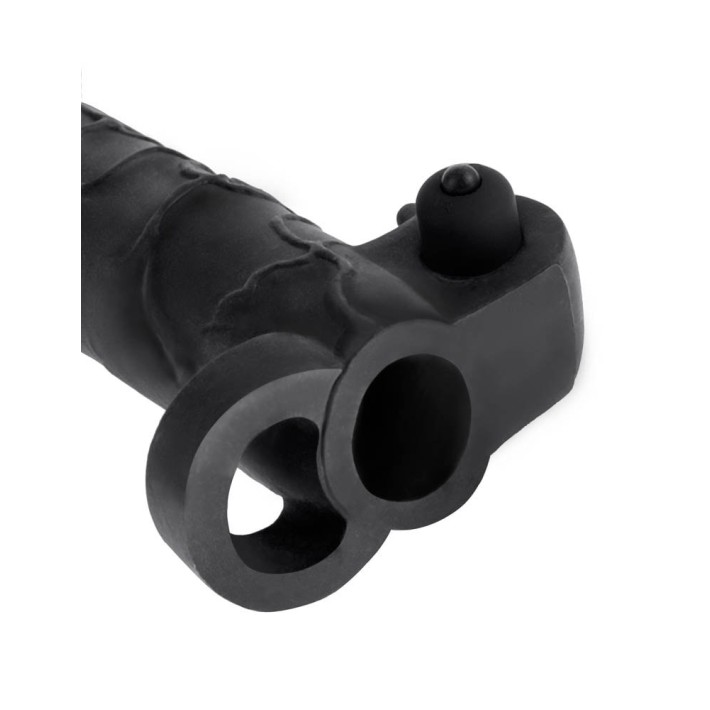 Extensie/manson Penis Cu Vibratii Real Feel, Negru, +5 Cm 3