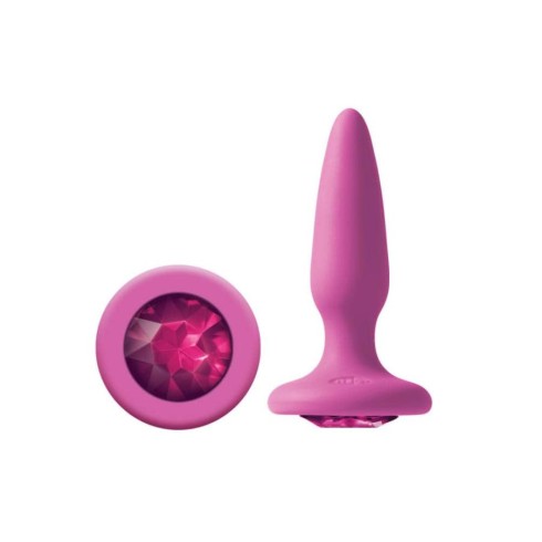 mini, Dop Anal  Cu Bijuterie Glams Mini Pink Gem, 8.5 Cm, pasiune.ro