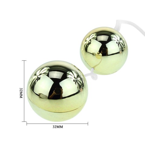 Bile vaginale, Bile Vaginale Cu Vibratii Golden Balls, Aurii, pasiune.ro