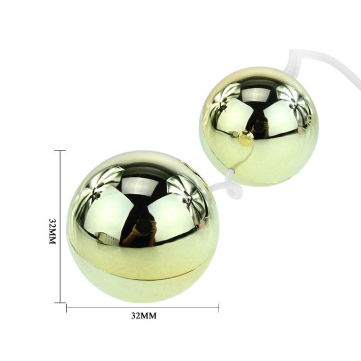 Bile Vaginale Cu Vibratii Golden Balls, Aurii 2