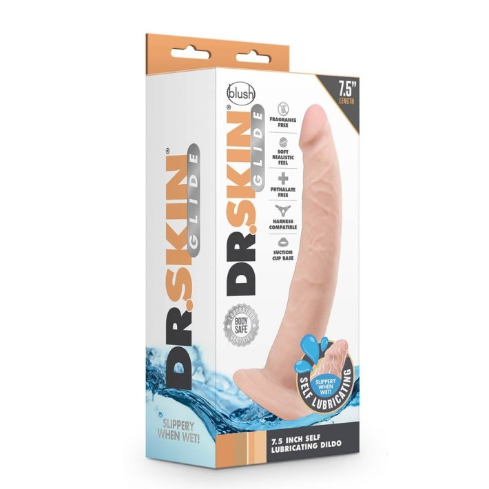 Dildo Realistic Auto-lubrifiant Dr. Skin, Natural, 19 Cm 5