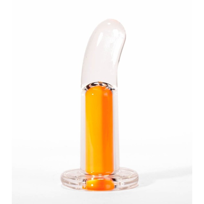 Dop Anal Cu Vibratii, Portocaliu, 13 Cm 4