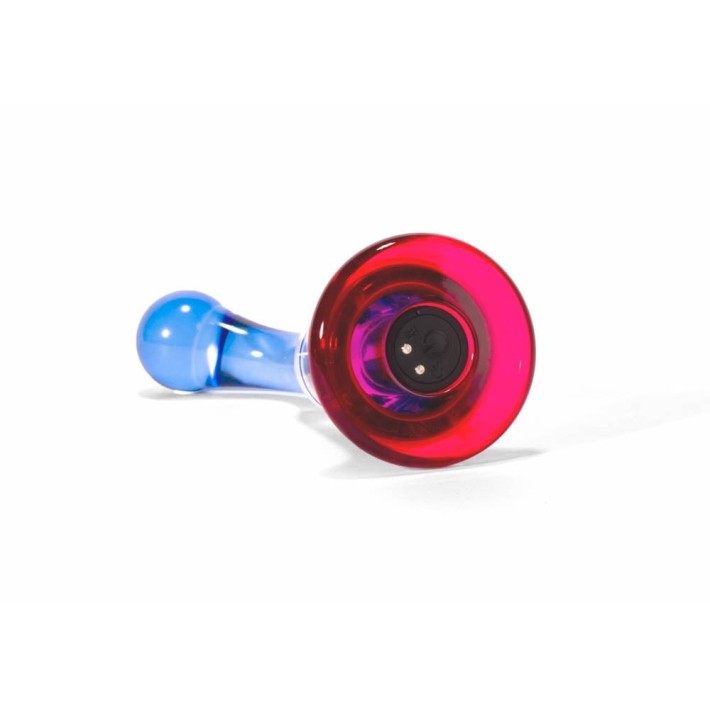Dop Anal Cu Vibratii, Albastru + Rosu, 14 Cm 2