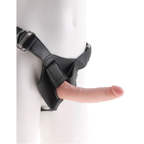 pvc, Ham Strap-on Cu Dildo King Cock, Natural, 18 Cm, pasiune.ro