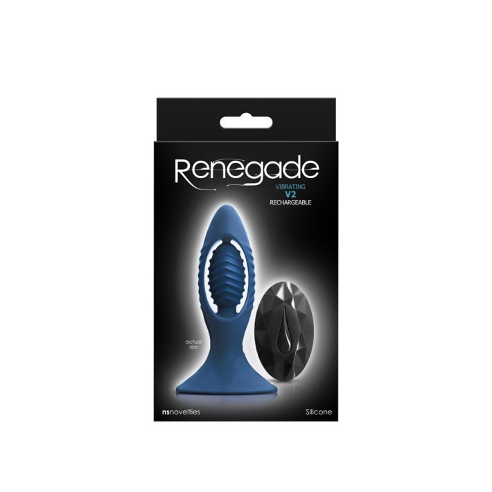 Vibrator Anal Renegade V2, Albastru, 11 Cm 2