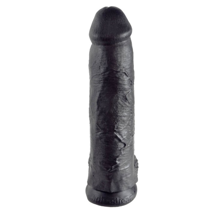 Dildo Realistic Cu Testicule King Cock, Negru, 30 Cm 2